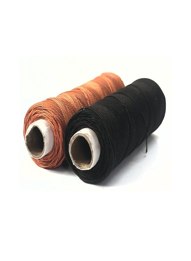 DoMick Upholstery Leather Nylon Thread, Thick 0.60 MM (2 ply Hi Tenacity Nylon) Colour Black and Light Brown, 1 Spool 100 MTR, Pack of 2 Spool, 1 Hand Stitching Tool. Combo Pack - Image 5